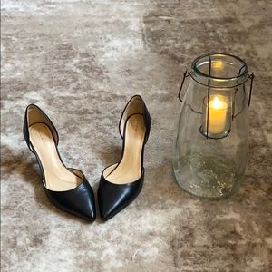 Tahari Coco Black D’orsay 3” Heels